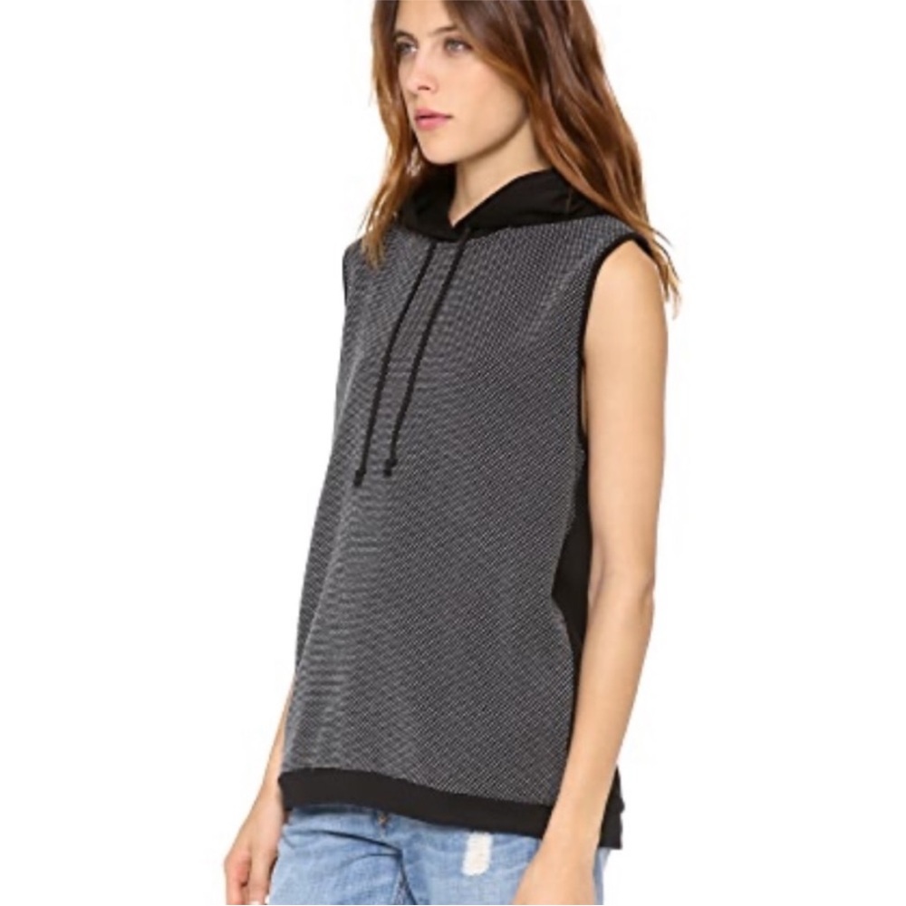Tibi Hooded Sleeveless Sweatshirt S